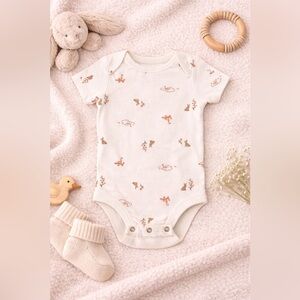 Carter's Cream Baby Bodysuit with Animal Print